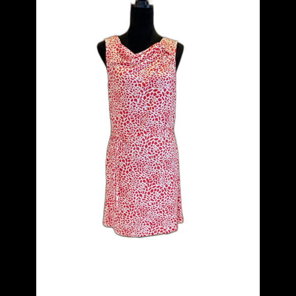 Loft Dress  Size Small Red & White Stretchy Soft Sleeveless  Summer Vacation - Picture 1 of 10